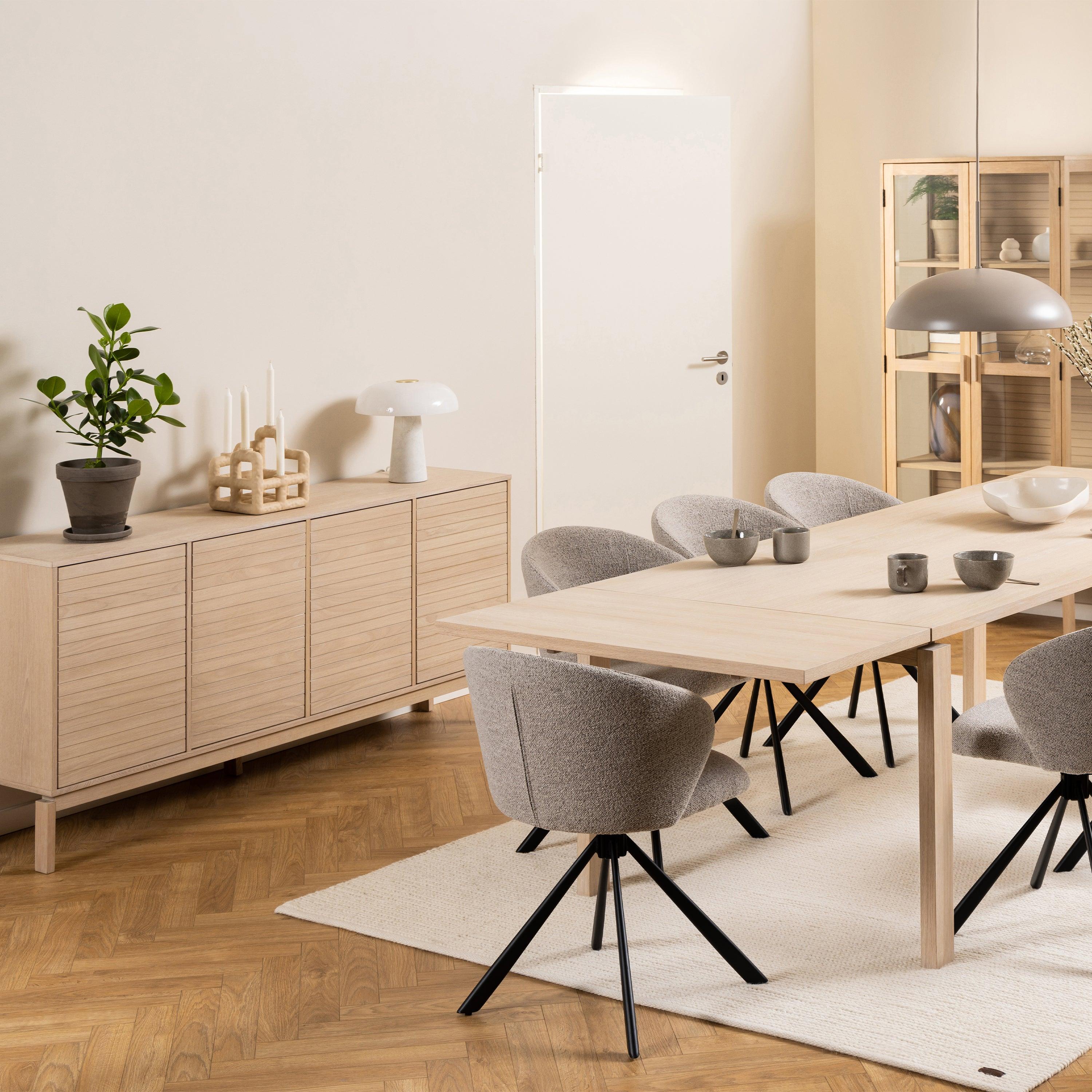 Linton Sideboard 3-4 Doors in White Oak - YANDZ HOME
