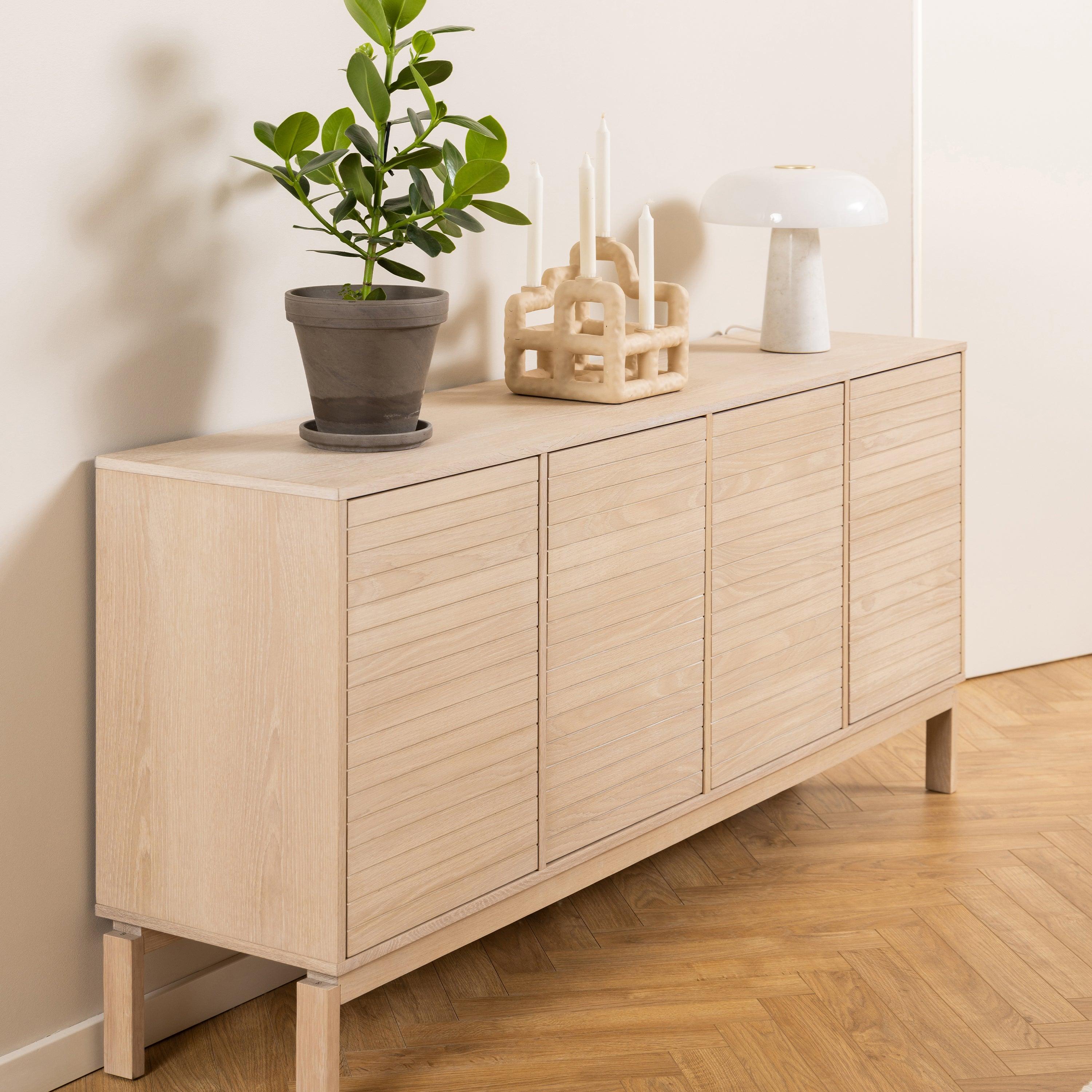 Linton Sideboard 3-4 Doors in White Oak - YANDZ HOME