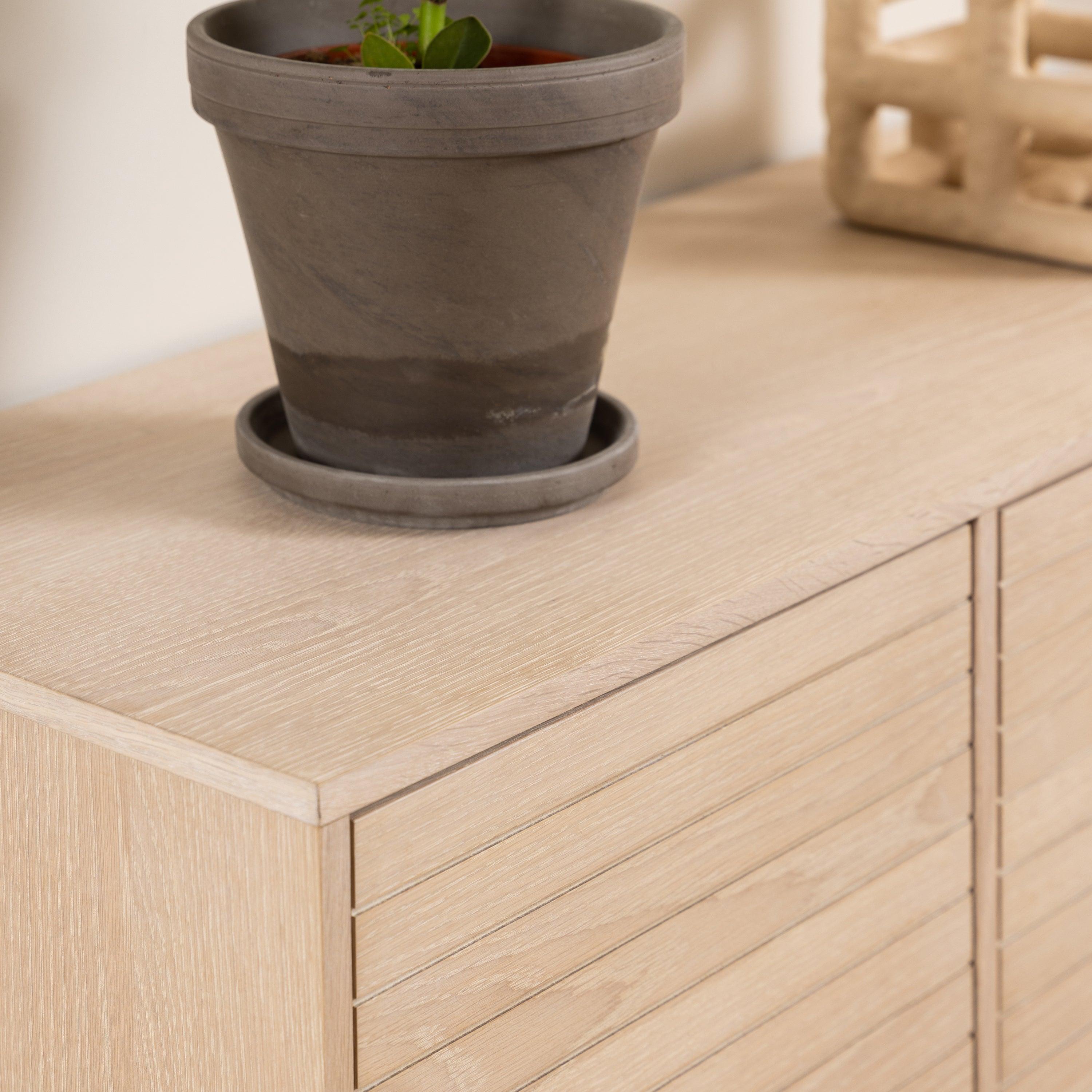 Linton Sideboard 3-4 Doors in White Oak - YANDZ HOME