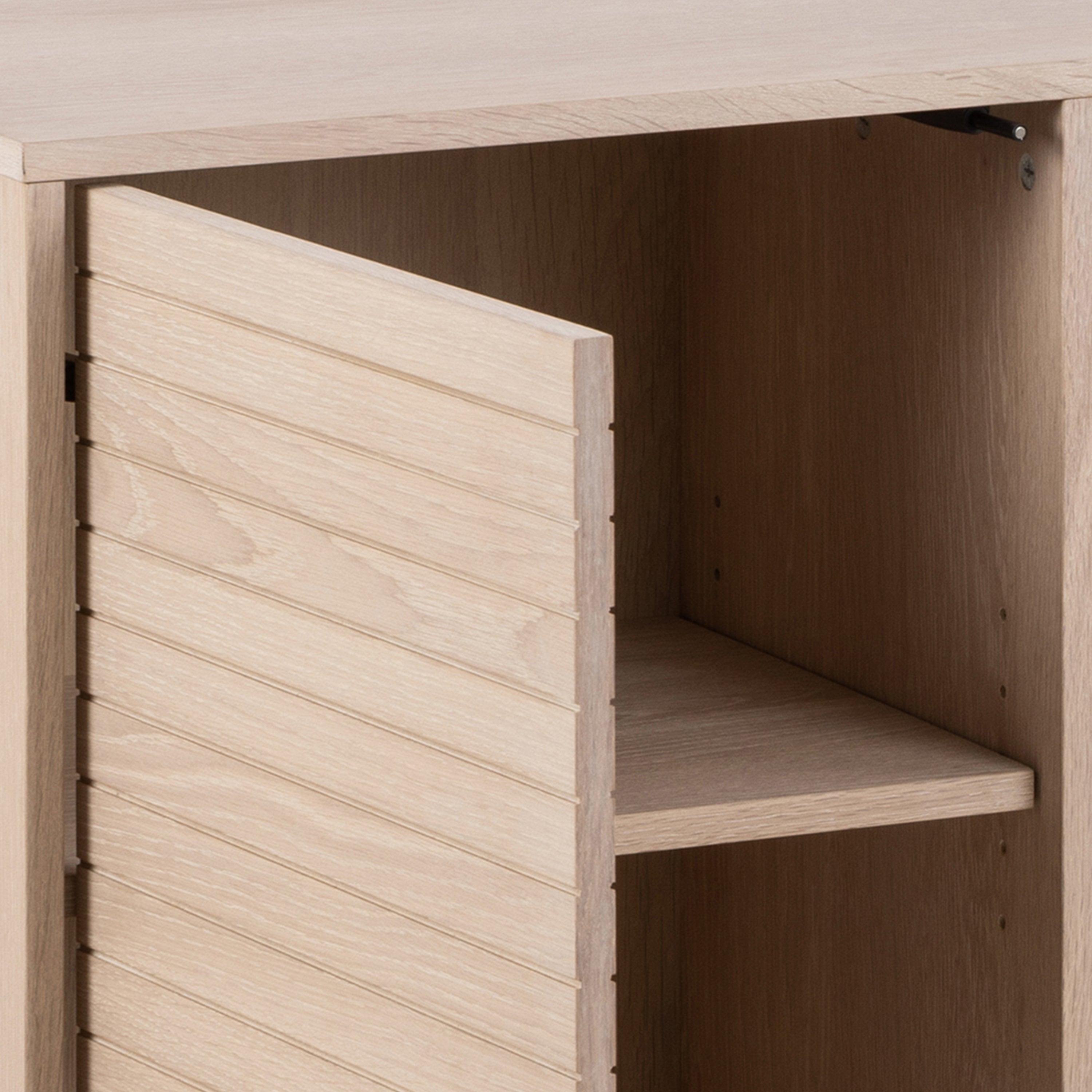 Linton Sideboard 3-4 Doors in White Oak - YANDZ HOME