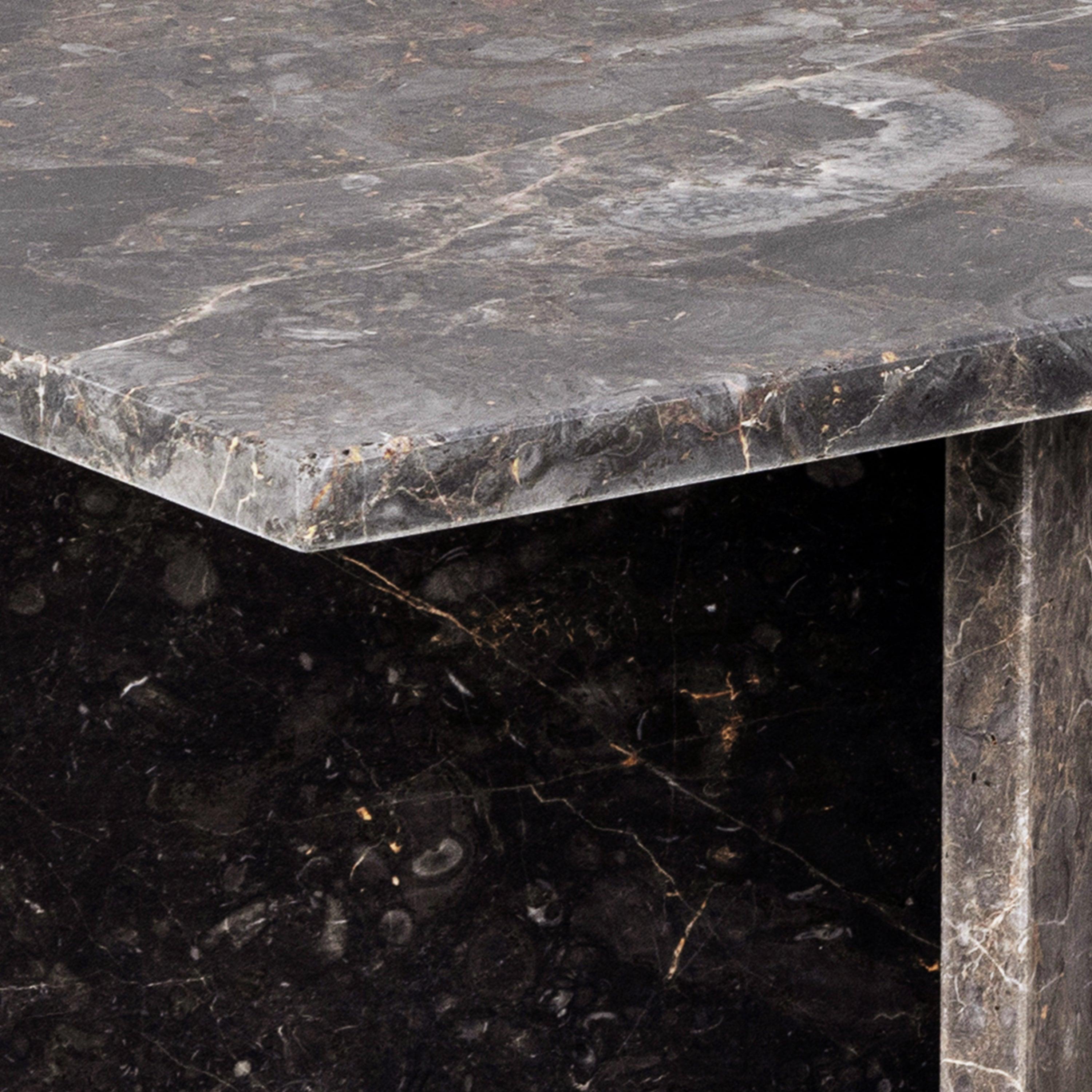 Luna Rectangular Coffee Table With Marble Top (140x70 cm) - YANDZ HOME