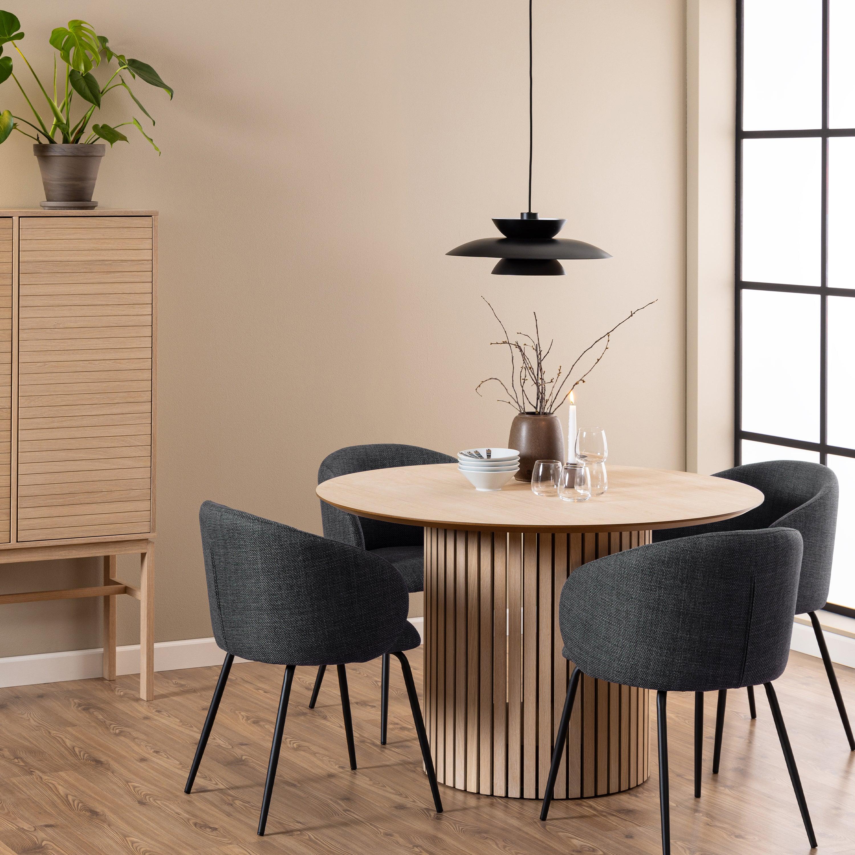 Linton Round Dining Table in White Oak - YANDZ HOME