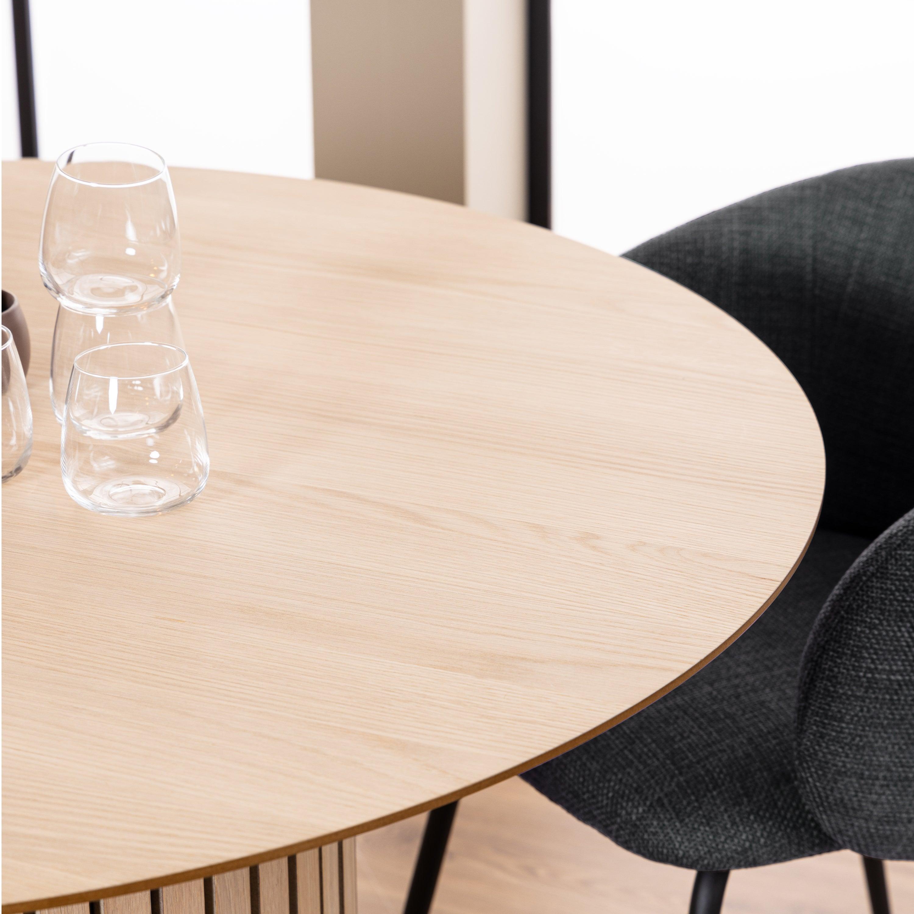 Linton Round Dining Table in White Oak - YANDZ HOME