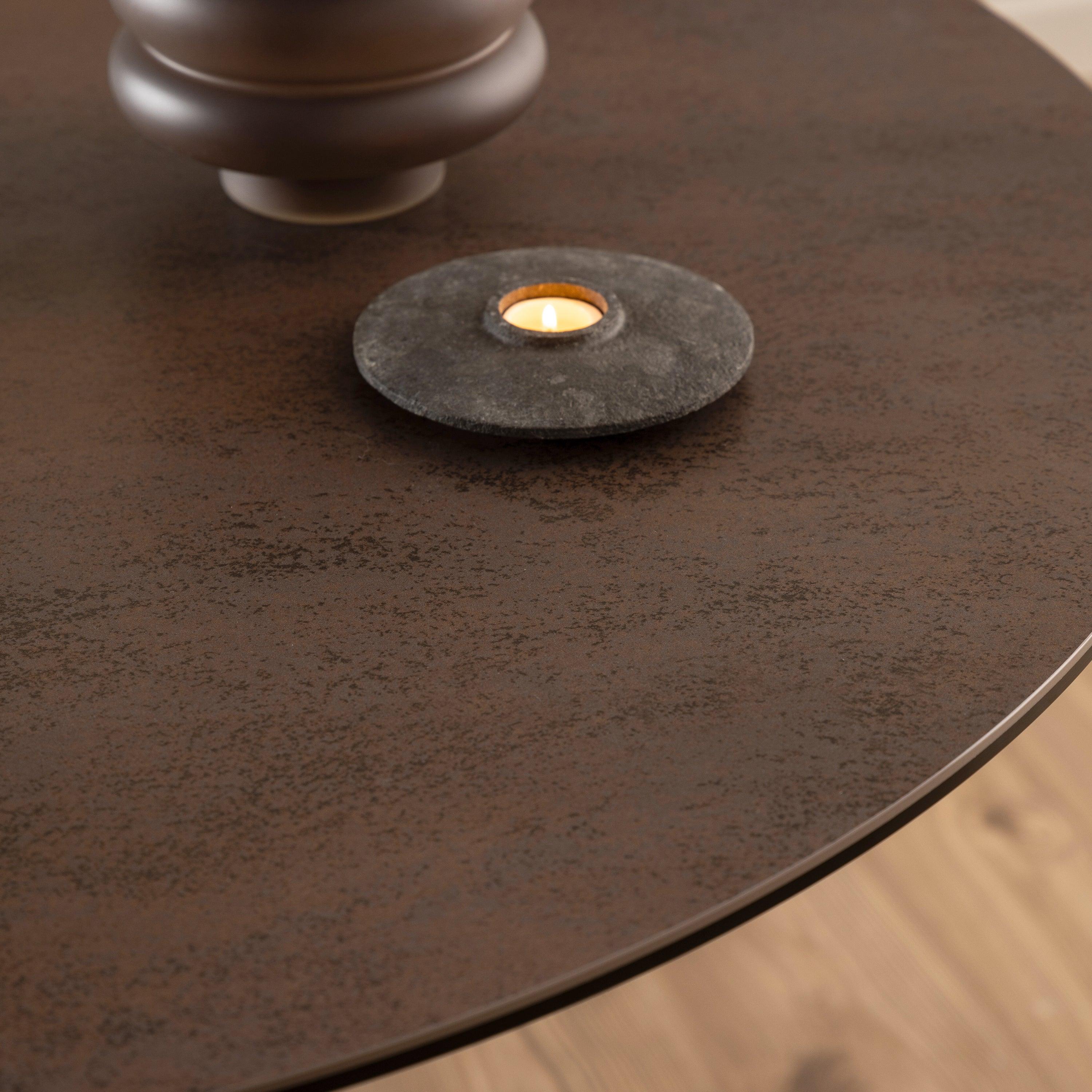 Halo Round Dining Table with Ceramic Top - YANDZ HOME