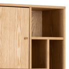 Clara 3-Door Bookcase in Oak - YANDZ HOME