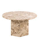 Azura Round Coffee Table – Brown Marble 80cm - YANDZ HOME