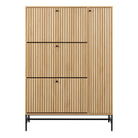 Aldwyn Shoe Cabinet 3 Flip Down Doors 1 Pull Open Door - YANDZ HOME