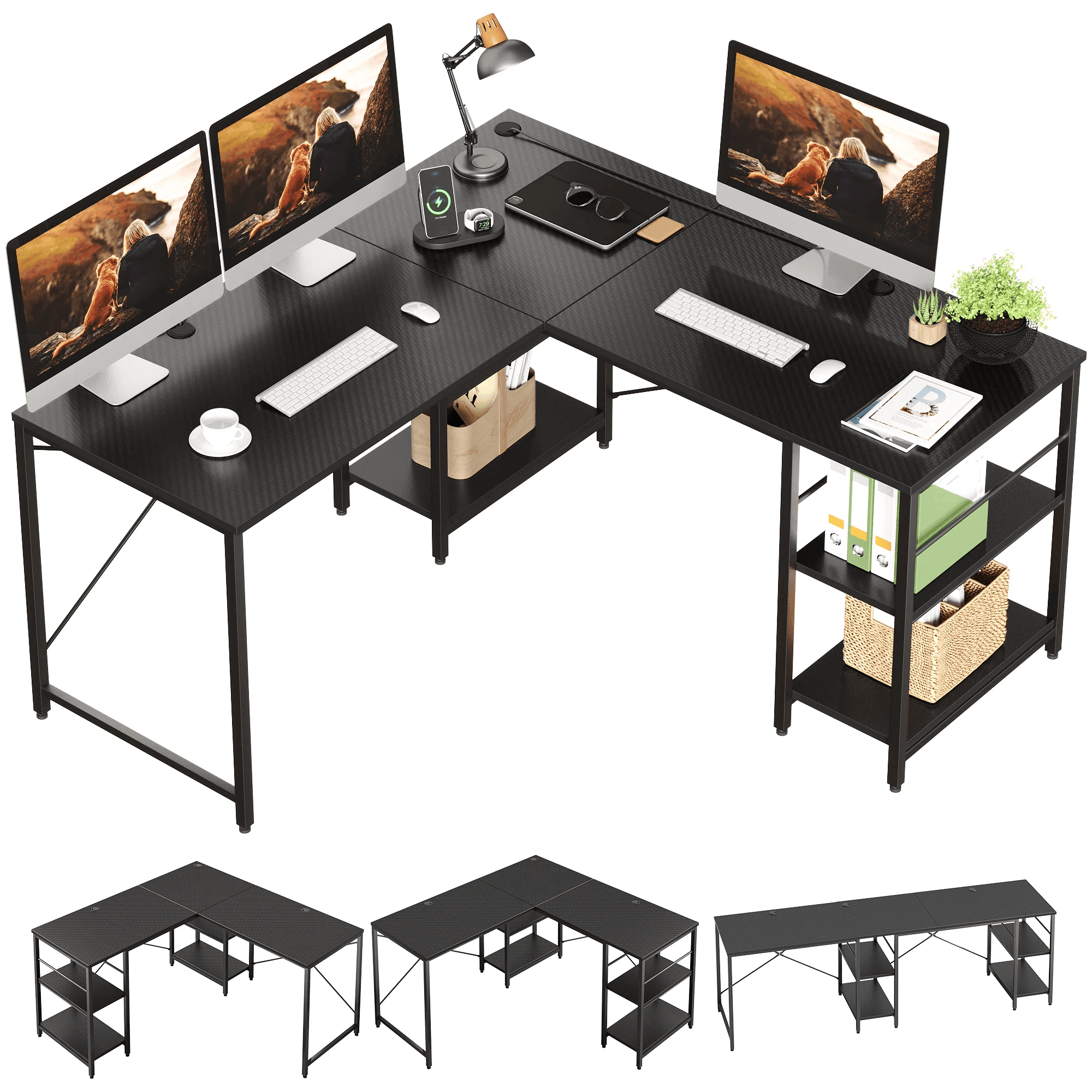 Rowland L-shaped computer Desk - YANDZ HOME